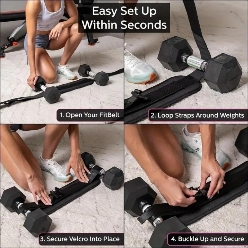 Premium Hip Thrust Belt - Adjustable Exercise Belt for Glutes