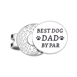 Dog Dad Gift Best Dog Dad by Par - Golf Stocking Stuffers for Men, Golf Ball Marker for Men, Magnetic Hat Clip Golf Gifts for Golf Lover Dog Lover Golf Accessories Golf Stocking Stuffers for Men