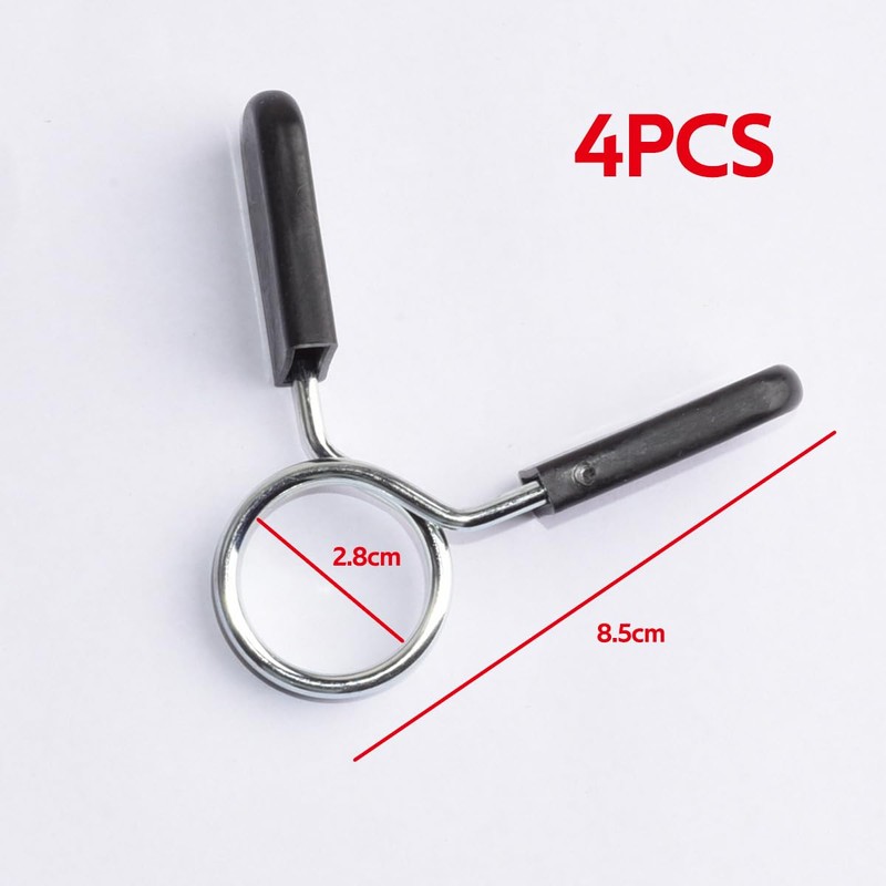 CLKE 4 x Spring Clips for Dumbbells, Bar Clips, Clamp