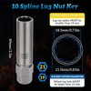 Thinkpro 10 Spline Lug Nut Socket,Replacement for Ta20 19/21 10