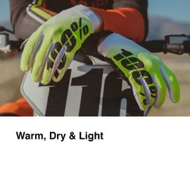 100% HYDROMATIC Waterproof Motocross Gloves - MX & Power Sport Racing Protective Gear(XXL - BLACK)