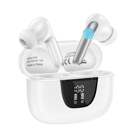 Wireless Earbuds, Bluetooth Ear Buds 5.4 HiFi Stereo, Wireless Headphones with 4 ENC Noise Cancelling Mics, 40H IP7 Waterproof LED Digital Display Headphones Bluetooth for Sports, Workout