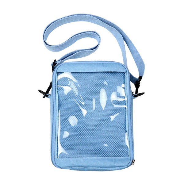 Vensivy Ita Bag DIY Bandolera Transparente Anime Pin Bag Bandolera Itabag Comic Anime Satchels, Azul, Talla unica