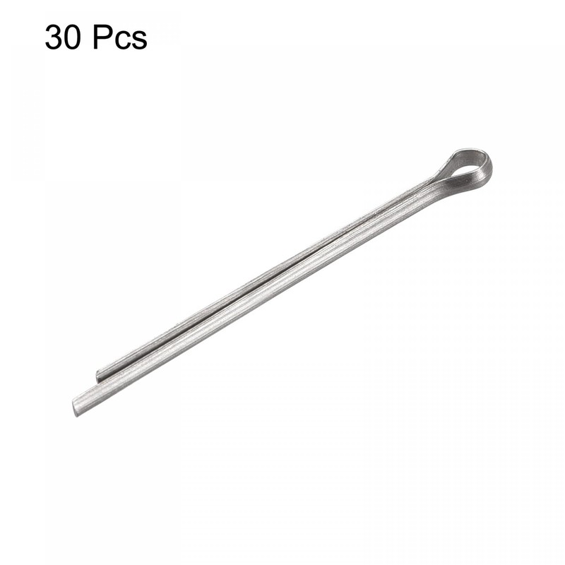 sourcing map Split Cotter Pin, 1.5mm x 30mm Stainless Steel