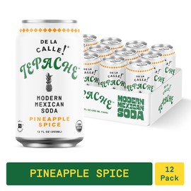 De La Calle Tepache - Pineapple Spice - Modern Mexican Soda - Craft Fermented Pineapple Sparkling Beverage - Certified Organic, Antioxidant Rich, Non-Alcoholic, Healthy Soda, Low Sugar, Low Calorie, Non-GMO