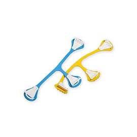 Snappi Nappy Clip for Muslin Nappies, Cloth Nappies, Pack of 2, Size 1 (Small) (Yellow/Blue)
