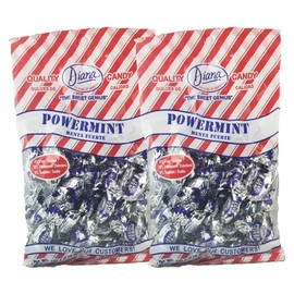 Diana Power Mint - Powerful Breath Mints Individually Wrapped - 220g Hard Candy Pouch (Pack of 2)