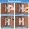 Luminous Door Bolt Sliding Lock, Pack of 2 Bedroom Snap