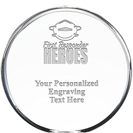 Crown Awards First Responder Heroes Acrylics - 6" Orbit Acrylic Presentation Award First Responder Heroes Keepsake, Free Customized Laser Engraving Prime