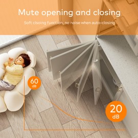 OWODI 6 Pack Soft Close Cabinet Hinges 40mm Cup 1-1/4 inch Overlay Kitchen Cabinet Hinges 95 Degree 3-Way Adjustment Self Closing Cabinet Door Hinges Concealed for Face Frame Cabinets with Screws