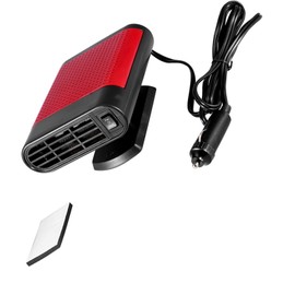 Car 12V Portable Electric Window Heater Heating Dryer Windshield Fan Defroster Demister (Red)