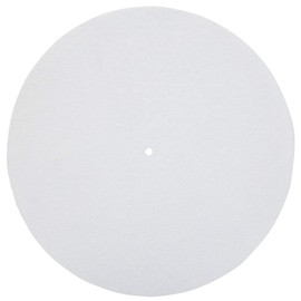 Turntable Platter Mat, Exquisite Workmanship Turntable Cushion Pad for Record Players (White)