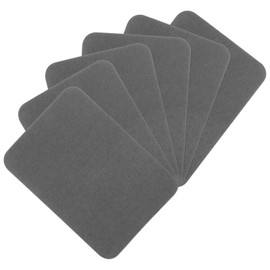 HARFINGTON 6Pcs Iron on Patches for Clothing Repair 3"x4-1/4" Fabric Patch Cotton Decorating for Clothes Pants Bag, Dark Grey