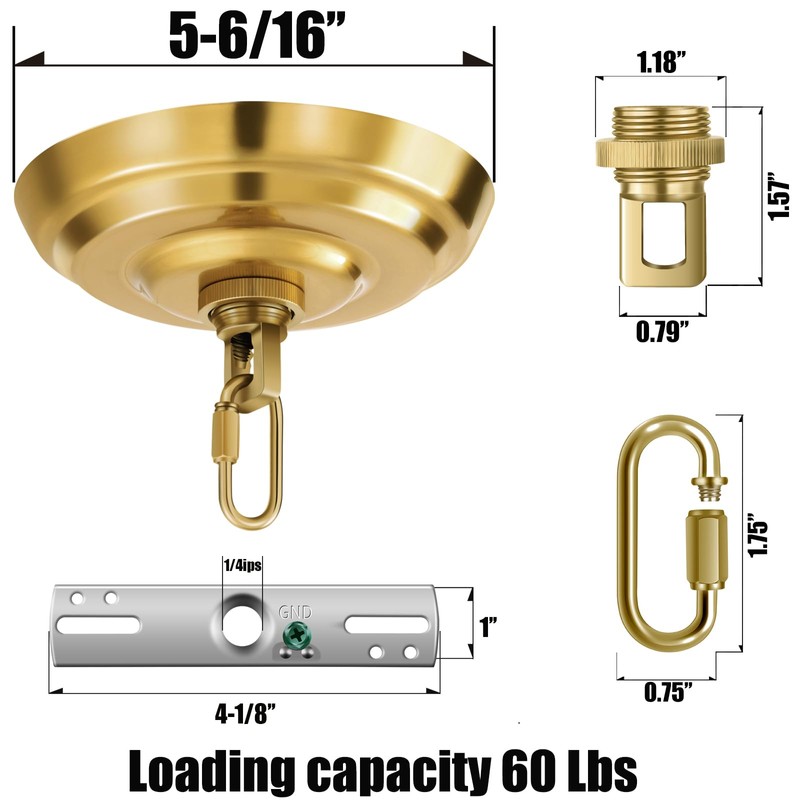 MAYOMAJO 5-5/16 Inch Light Canopy Kit with Heavy Duty, Replacement