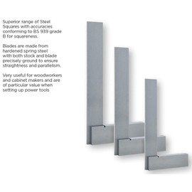 Groz 6-inch Machinist Steel Square | 16 Micron Squareness | #01003