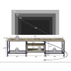 Vecelo TV Stand with Power Outlet Entertainment Media Center for