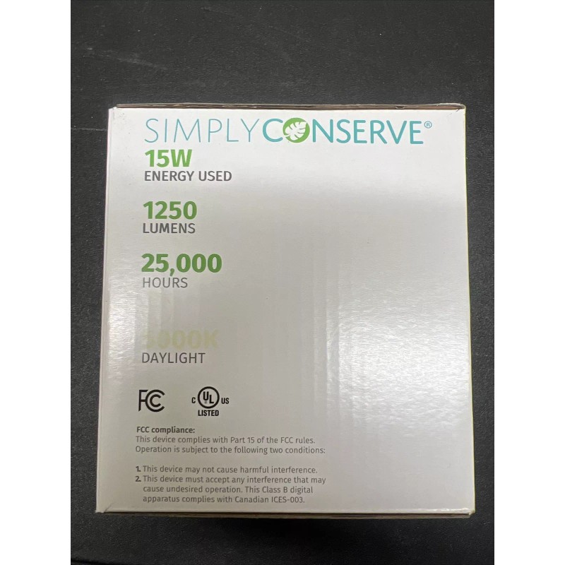 Simply Conserve Dimmable LED Light Bulb 120-W Bright White LPAR38D15W-50K