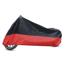 ATOCOVER XXL 190T Motorcycle Cover Black+Red Outdoor UV Waterproof 104inch Vehicle Supplies