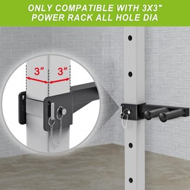 Lifeswell Dip Bar Attachment for 3" x 3" Power Rack, Non-Slip Wide & Narrow Grip Handles, 500 lbs Capacity, Squat Rack Attachment for Dips, Inverted Rows, Push-Ups