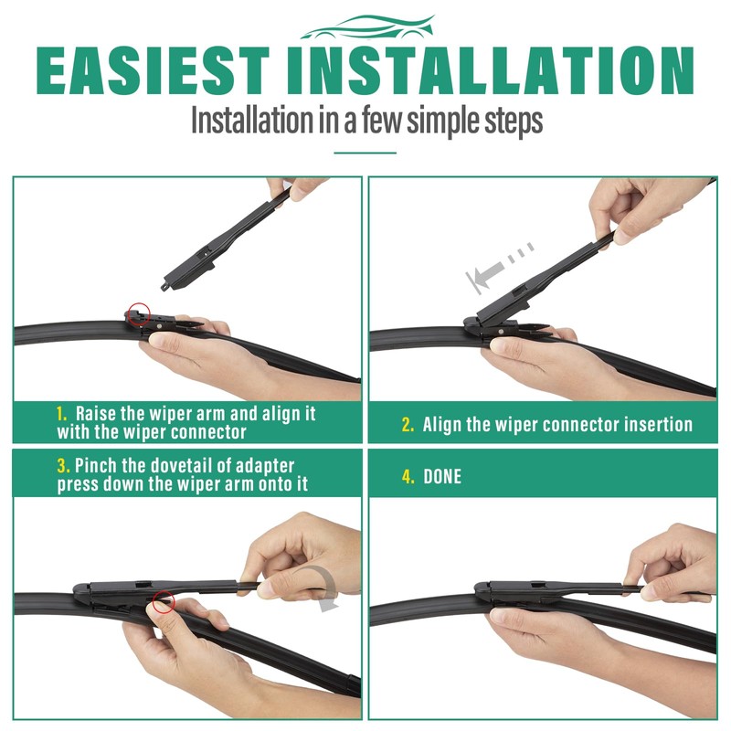 24" 21" Windshield Wiper Blades Replacement for Pontiac G6 2005