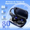 BMANI T60 Audífonos Bluetooth Deportivos, IPX7 Impermeable, Carga Inalámbrica, Pantalla