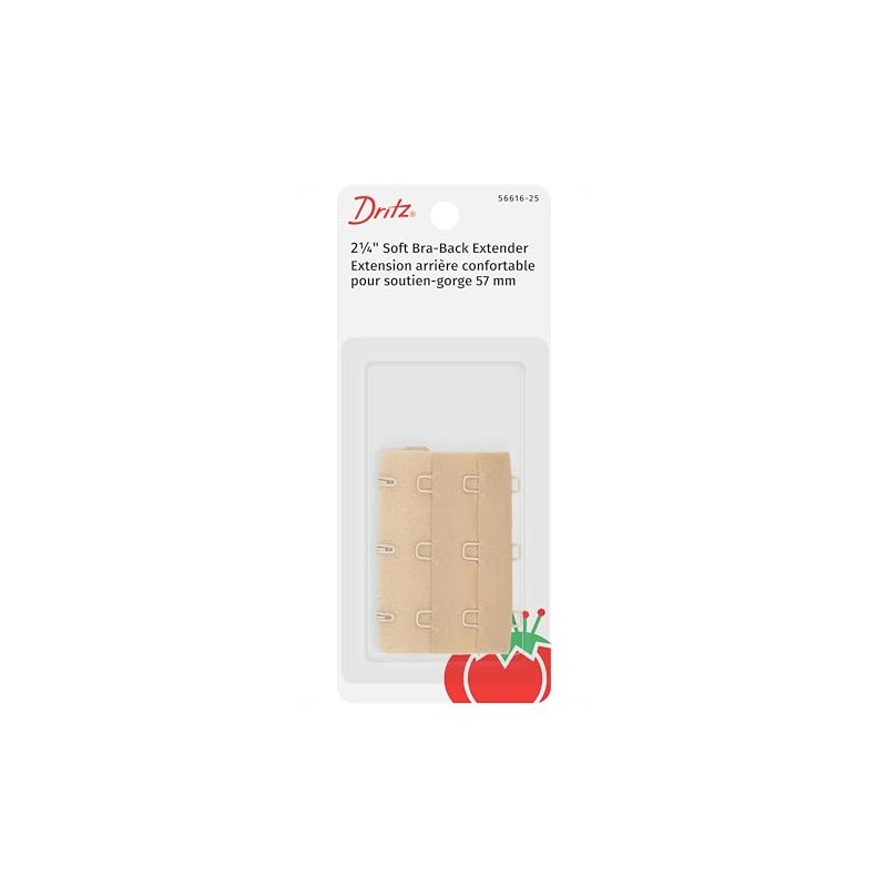 Dritz 2-1/4" Soft Back, Beige Bra Extender, 2-1/4-Inch