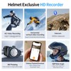 Motorcycle Helmet Bluetooth Headset, Wireless Camera Recorder with 1080P, 120°Wide