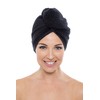 Texere Women's Bamboo Viscose Hair Towel (Tya, Black, U) Quick