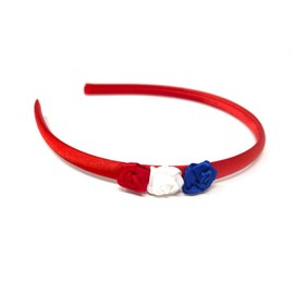 Red White and Blue Flower Headband Union Jack Theme Hair Accessories