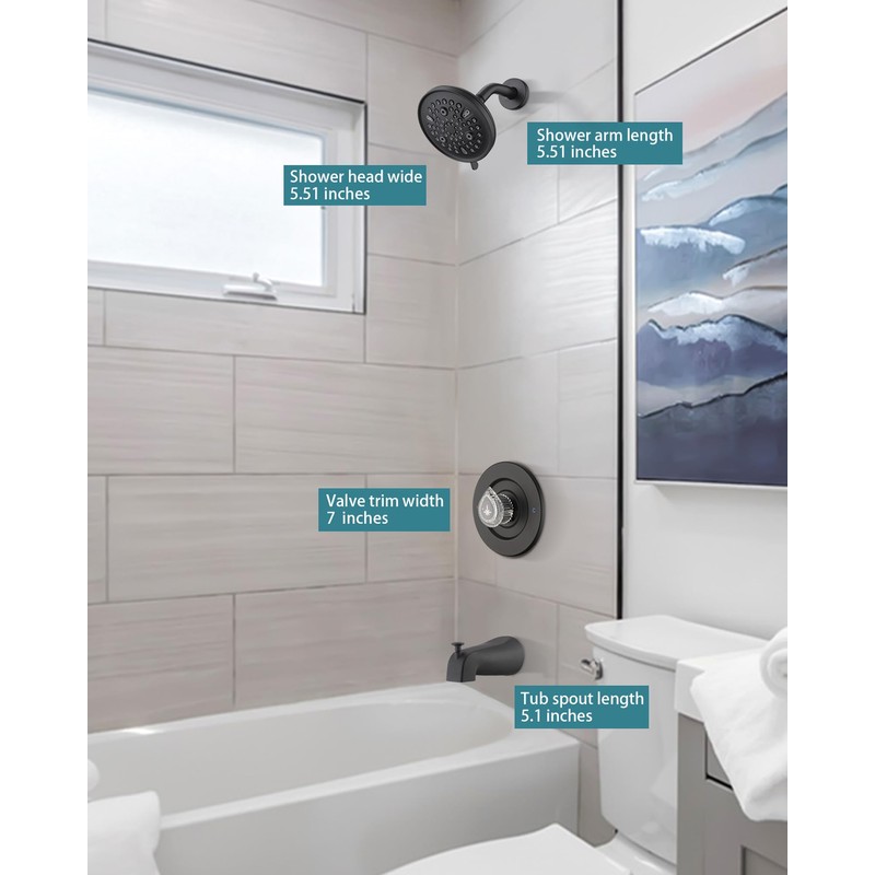 Replacement for Moen Fit Chateau Valve 9-Setting Bathtub Faucet Trim