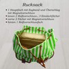 flevado Shopping Backpack Travel Holiday Backpack in Striped Retro Design,