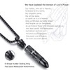 Stainless Steel Urn Necklace For Ashes Bullet Shaped Cremation Urn