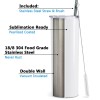 White ProSub 20oz Straight Skinny Tumbler Sublimation Mug Blanks -