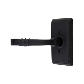 Wrought Steel Providence Door Set with San Carlos Levers Right Hand Privacy Matte Black