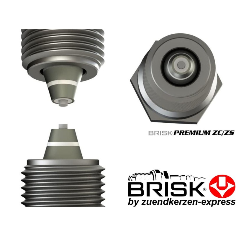 BRISK Premium Racing BR12ZC 1163 Spark Plugs (Pack of 2)
