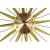 3starimex = aliases) Round Wall Clock Openwork Metal Oversized Sunburst