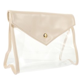 Baluue Transparent Makeup Bag Capacity Toiletry Organizer for Travel and Home Cosmetic Storage Milky