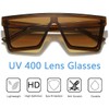 aisswzber Square Oversized Sunglasses for Women and Men Fashion Flat