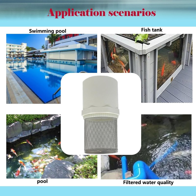 YONYONICE DN50/2 inch Suction Strainers Stainless Steel Filter Cover Connected