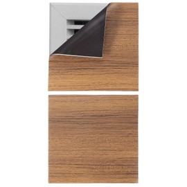 PATIKIL Square Magnetic Vent Covers 10x10 Inch, 2 Pcs Floor Air Vent Blocker Covers Register Sound Proof Cover for Home Floor Wall Ceiling, Wood Grain