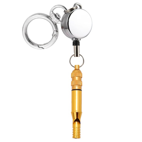 D.SigiYa Whistle with Reel Keys, Emergency Whistle, Emergency Contact ID, Paper Attachment, Whistle, Rescue Whistle, Excursions, Mountain Climbing, Outdoor Activities, SOS, Loud Volume, Lightweight, Small, Outdoors, Security Goods, Kids, Adults