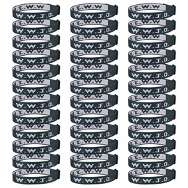 Pmormyy 36PCS WWJD Bracelet Pack for Women Men, Christian Jesus Wristbands Bulk Gifts, W.W.J.D Adjustable Bracelets What Would Jesus Do Bracelet Dark Green