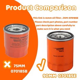 Lvdrwi 6485 Maintenance Kit Compatible with 20KW and 22KW Air-Cooled Standby Generators from 999CC Engine with 0J8478 Air Fil-TER 070185E Oil Filter (1 Pack-Orange)