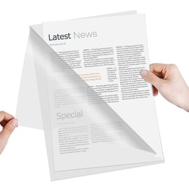 30 Packs A4 Transparent Plastic Folders Clear Plastic Wallets A4 Plastic Sleeves, A4 Cut Flush Folder (220 Micron Thicker PP) Clear Open Top & Side Plastic Folders for Office School Work Document File