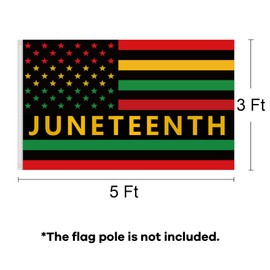 Coneatness Juneteenth Flags 3x5 Ft with Brass Grommets 2 Pack, African American Decorations for Outside Indoor Outdoor Décor