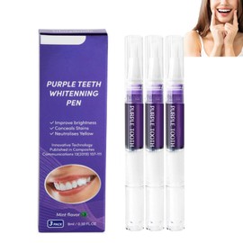 Teeth Whitening Pen, Purple Teeth Whitening Pen, Pack of 3, Fast Whitening Teeth Applications, Teeth Whitening Effective Stains Removal, Teeth Whitening Pen
