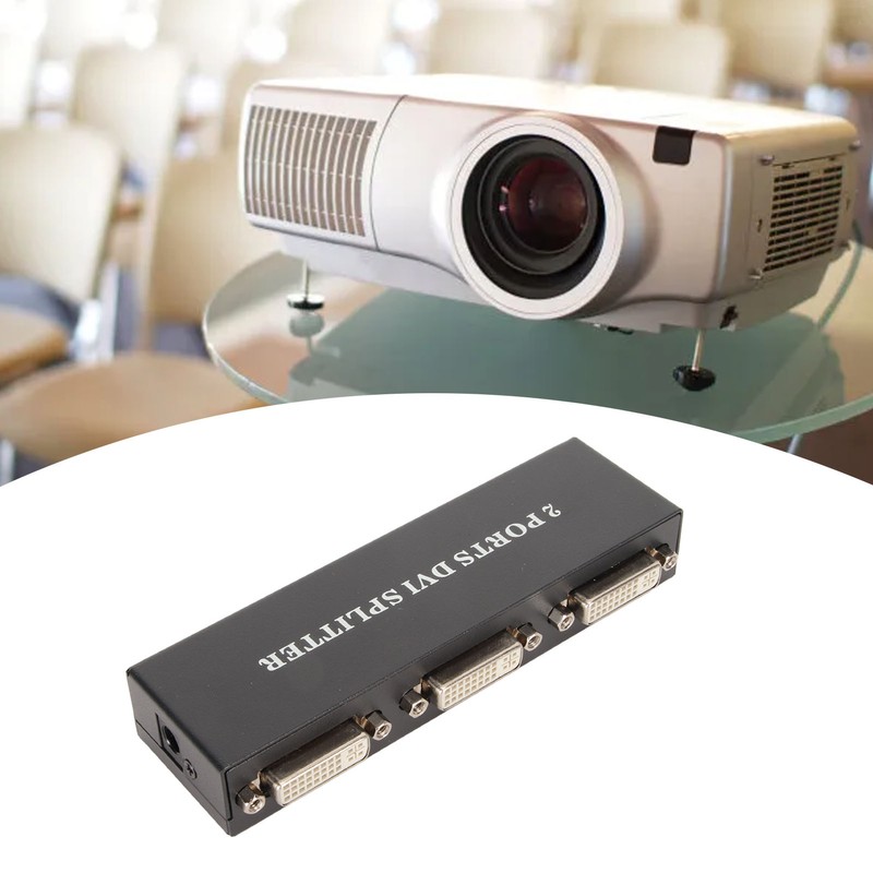 1x2 DVI Splitter 1 in 2 Out Support Resolution Up