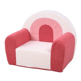 Oqto Baby Couch and Toddlers Couch – Pink Rainbow Design. Soft and Colorful Rainbow Sofa for Kids, Playroom Furniture and Babyroom Décor. Great for Reading and Playtime, Ideal for Boys and Girls.