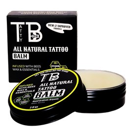 TATTYBEE Tattoo Aftercare Balm – Fast Healing Tattoo Cream for New & Old Tattoos | Soothes, Hydrates & Brightens Ink | Natural Beeswax & Manuka Honey | 2 fl oz (2 Ounce, Citrus & Mint)