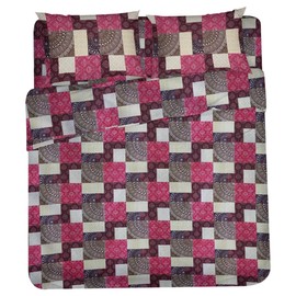 Juego De Sabanas King Size Estampadas De Microfibra De Poliester 4 Piezas Diseño Elegante Amplias Textura Suave (Modelo 10)                           